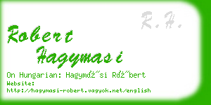 robert hagymasi business card